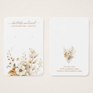 Boho Pastel Waterverf Wildbloemen Display Kaarten Visitekaartje