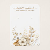 Boho Pastel Waterverf Wildbloemen Display Kaarten Visitekaartje (Voorkant)