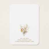 Boho Pastel Waterverf Wildbloemen Display Kaarten Visitekaartje (Achterkant)