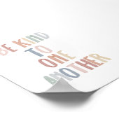 Boho pastel wees vriendelijk voor elkaar afdrukken poster (Hoek)