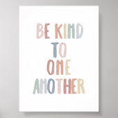 Boho pastel wees vriendelijk voor elkaar afdrukken poster (Voorkant)