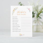 Boho Pastel Wensen voor Baby shower Informatiekaartje (Staand voorkant)