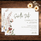 Boho Pastel Wildbloemen Modern Bloemen Bruiloft Save The Date