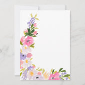 Boho pastel wilde bloemen voorjaar afstuderen kaart (Achterkant)