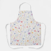 Boho Pastel Wilde Bloementuin Schort (Voorkant)