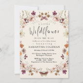 Boho Pastel Wildflower Cute Modern Baby shower Kaart (Voorkant)