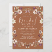 Boho Pastel Wildflower Terracotta Vrijgezellenfees Kaart (Voorkant)