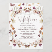 Boho Pastel Wildflower Thema Modern Baby shower Kaart (Voorkant / Achterkant)