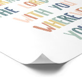 Boho pastel zijn sterk en moedig poster (Hoek)