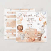 Boho pasteldieren mobiel baby shower Dank u wel (Voorkant / Achterkant)