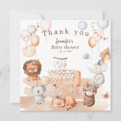 Boho pasteldieren mobiel baby shower Dank u wel (Voorkant)