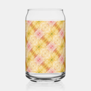 Boho pastelkleurig watercolor patroon blikvorm glas