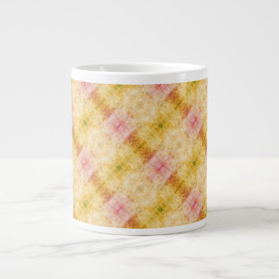 Boho pastelkleurig watercolor patroon grote koffiekop