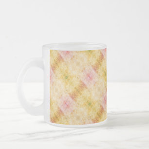 Boho pastelkleurig watercolorpatroon matglas koffiemok