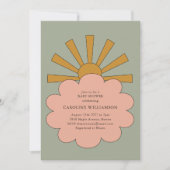 Boho Pastels Sunshine Cloud Baby shower Kaart (Voorkant)