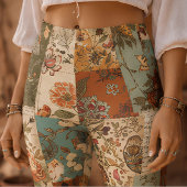 Boho Patchwork Bloemige Vintage Collage Leggings