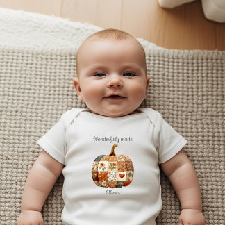 Boho Patchwork Pompoen Christelijke Pasgeborene Romper
