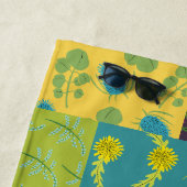 Boho Patchwork Quilt en hartvorm gepersonaliseerd Strandlaken (In situ)