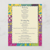 Boho Patchwork Quilt Maximalistisch trouwprogramma (Achterkant)