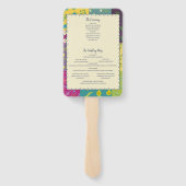 Boho Patchwork Quilt Maximalistisch trouwprogramma Handwaaier (Achterkant)