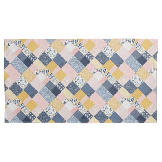 Boho Patchwork Retro Rustieke Landhuis Kussensloop (Voorkant-Links)