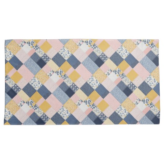 Boho Patchwork Retro Rustieke Landhuis Kussensloop (Voorkant-Rechts)