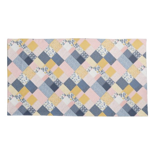 Boho Patchwork Retro Rustieke Landhuis Kussensloop (Achterkant-Links)