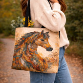 Boho Patchwork Volkskunst Westers Tote Bag
