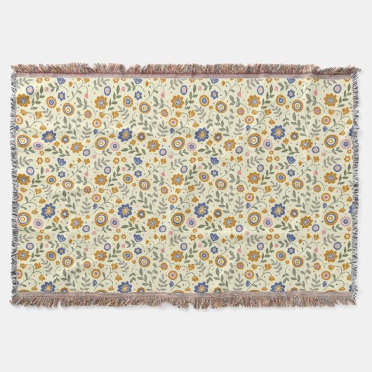 Boho patroon 01.w Lyellow BG Deken (Voorkant)