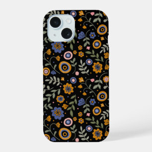 Boho patroon 01.w Zwarte BG iPhone 15 Case