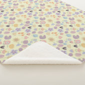 Boho patroon 02.w LYellow BG Sherpa Deken (3/4)