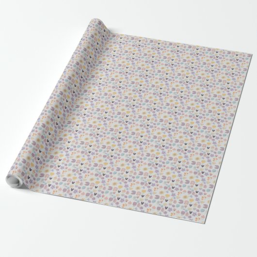 Boho patroon 02.w Offwhite BG Cadeaupapier (Uitgerold)