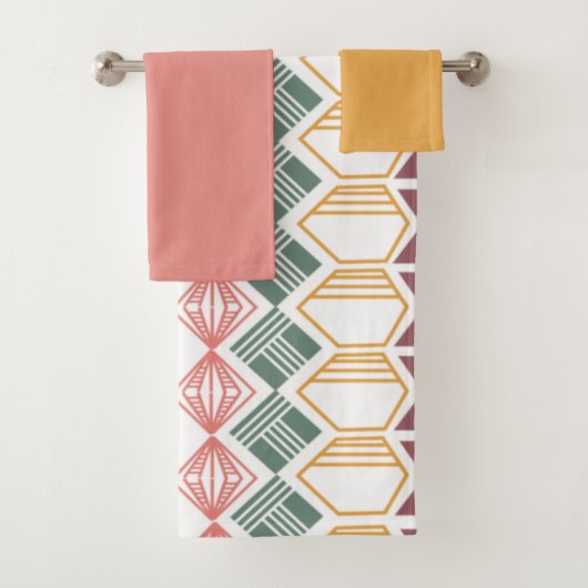 Boho patroon badhanddoekenset bad handdoek (Insitu)