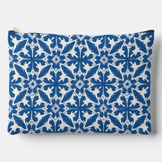 Boho-patroon in blauw – Elegant & Stout Etui (Voorkant)