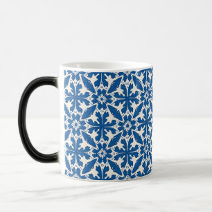 Boho-patroon in blauw – Elegant & Stout Magische Mok