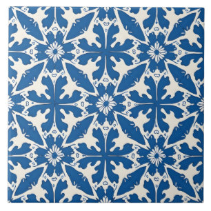 Boho-patroon in blauw – Elegant & Stout Tegeltje