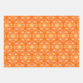  Boho-patroon in Oranje en geel Inpakpapier Vel (Voorkant)