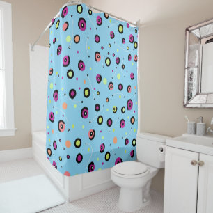 Boho Patroon Kleurrijk Turquoise Douchegordijn