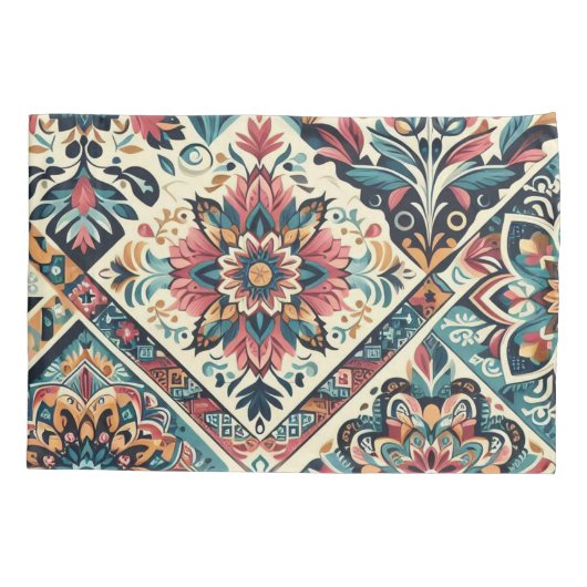 BOHO-patroon standaardgrootte Kussensloop (Achterkant)