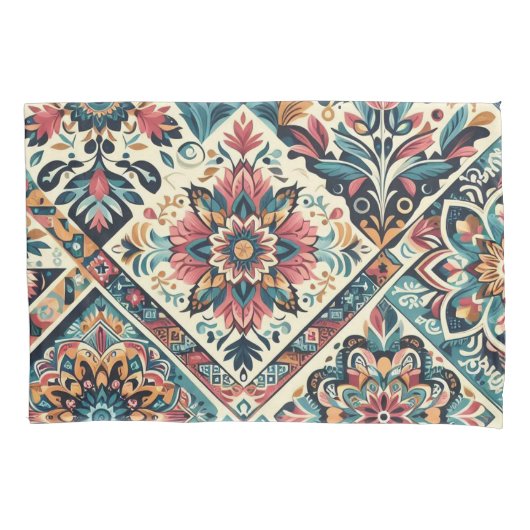 BOHO-patroon standaardgrootte Kussensloop (Voorkant)