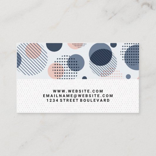 Boho-patroon | Stippenpatroon Visitekaartje (Achterkant)