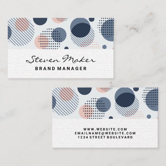 Boho-patroon | Stippenpatroon Visitekaartje (Voorkant / Achterkant)