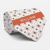 Boho patroon van bloemen stropdas (Opgerold)