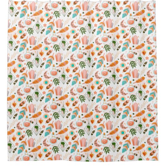 Boho-patroongordijn Douchegordijn (Voorkant)