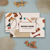 Boho Pattern Abstracte geometrische terracotta Visitekaartje