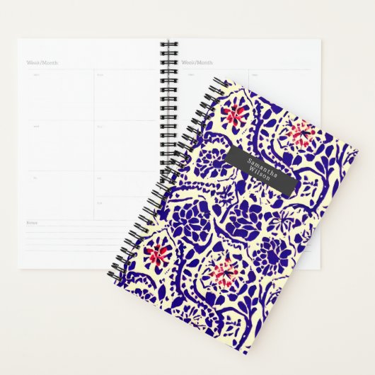 Boho Pattern Blue en Red Planner (Display)