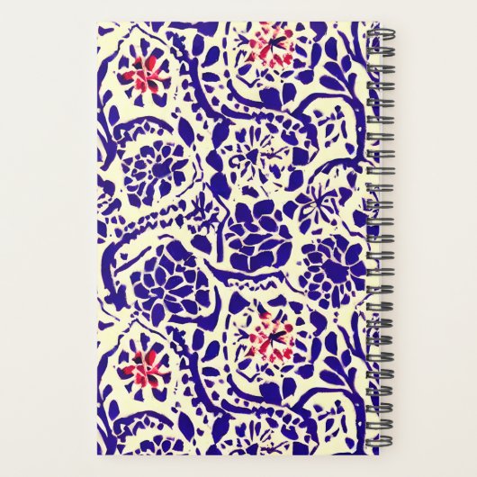 Boho Pattern Blue en Red Planner (Achterkant)