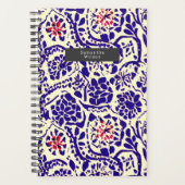 Boho Pattern Blue en Red Planner (Voorkant)