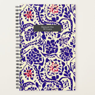 Boho Pattern Blue en Red Planner