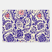 Boho Pattern Blue en Red Planner Inpakpapier Vel (Voorkant 3)